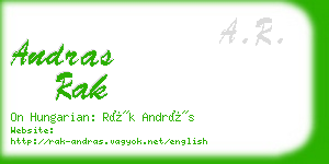 andras rak business card